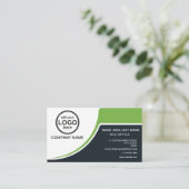 プロフェッショナル2色でロゴを追加 名刺 (スタンド正面)