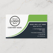 プロフェッショナル2色でロゴを追加 名刺 (正面)