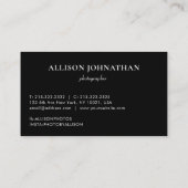 プロフェッショナル3枚の写真スクリプト写真 名刺 (裏面)