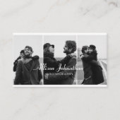 プロフェッショナル3枚の写真スクリプト写真 名刺 (正面)