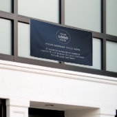 プロフェッショナル5'バナー付きビジネスロゴ 横断幕 (ビルの外側)