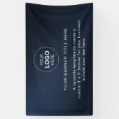 プロフェッショナル5'バナー付きビジネスロゴ 横断幕 (縦)