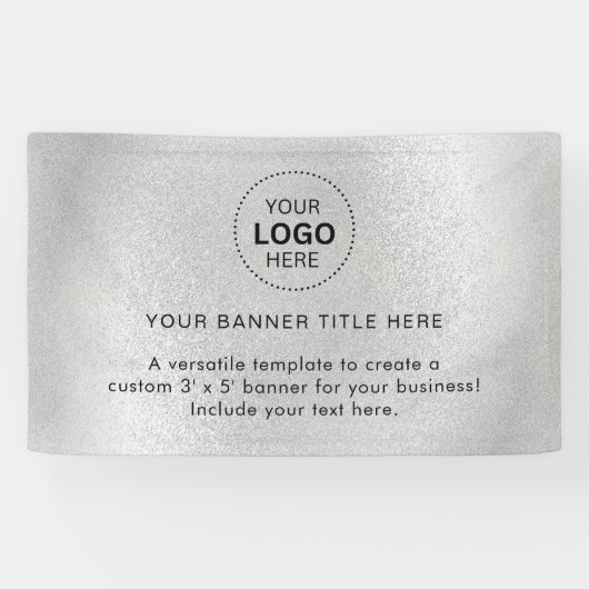 プロフェッショナル5'バナー付きビジネスロゴ 横断幕 (横)