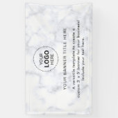 プロフェッショナル5'バナー付きビジネスロゴ 横断幕 (縦)