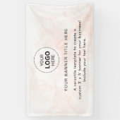 プロフェッショナル5'バナー付きビジネスロゴ 横断幕 (縦)