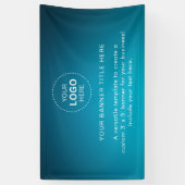 プロフェッショナル5'バナー付きビジネスロゴ 横断幕 (縦)