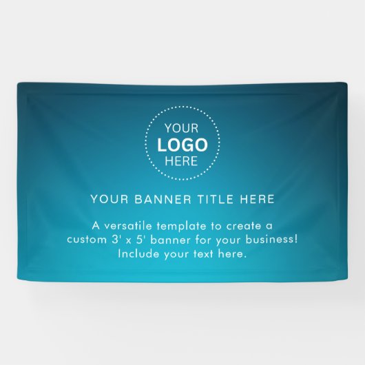 プロフェッショナル5'バナー付きビジネスロゴ 横断幕 (横)