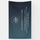 プロフェッショナル5'バナー付きビジネスロゴ 横断幕 (縦)