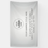 プロフェッショナル5'バナー付きビジネスロゴ 横断幕 (縦)