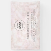 プロフェッショナル5'バナー付きビジネスロゴ 横断幕 (縦)