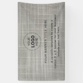 プロフェッショナル5'バナー付きビジネスロゴ 横断幕 (縦)