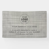 プロフェッショナル5'バナー付きビジネスロゴ 横断幕 (横)