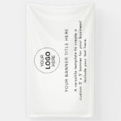 プロフェッショナル5'バナー付きビジネスロゴ 横断幕 (縦)