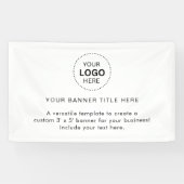 プロフェッショナル5'バナー付きビジネスロゴ 横断幕 (横)