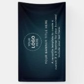 プロフェッショナル5'バナー付きビジネスロゴ 横断幕 (縦)