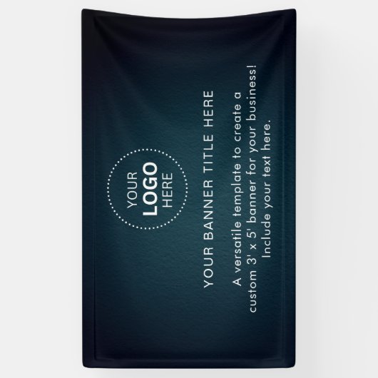 プロフェッショナル5'バナー付きビジネスロゴ 横断幕 (縦)