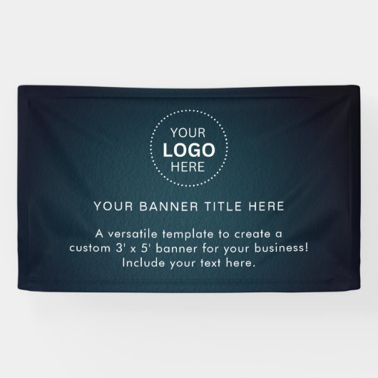 プロフェッショナル5'バナー付きビジネスロゴ 横断幕 (横)