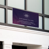 プロフェッショナル5'バナー付きビジネスロゴ 横断幕 (ビルの外側)