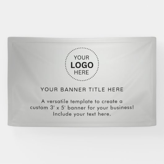 プロフェッショナル5'バナー付きビジネスロゴ 横断幕 (横)