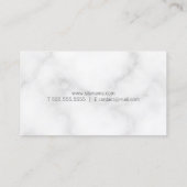 プロフェッショナル エレガントホワイト マーブル模様 名刺 (裏面)