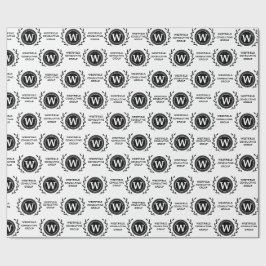 プロフェッショナル エレガント ビジネス モノグラム ギフト ラッピング ラッピングペーパー