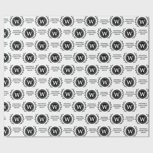 プロフェッショナル エレガント ビジネス モノグラム ギフト ラッピング ラッピングペーパー (フラット)