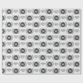 プロフェッショナル エレガント ビジネス モノグラム ギフト ラッピング ラッピングペーパー (フラット)