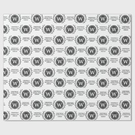 プロフェッショナル エレガント ビジネス モノグラム ギフト ラッピング ラッピングペーパー