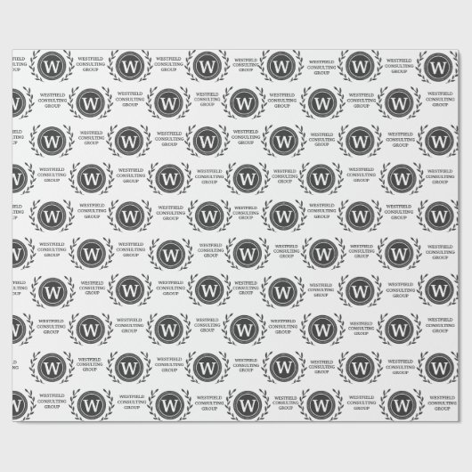 プロフェッショナル エレガント ビジネス モノグラム ギフト ラッピング ラッピングペーパー (フラット)