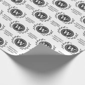 プロフェッショナル エレガント ビジネス モノグラム ギフト ラッピング ラッピングペーパー (角)