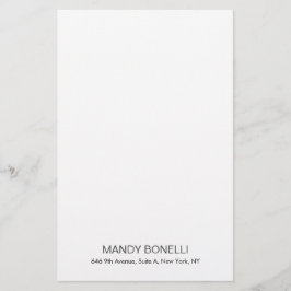 プロフェッショナル エレガント モダン トレンディ ミニマル 便箋