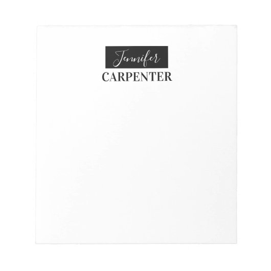 プロフェッショナル エレガント モダン ミニマリスト シンプル ノートパッド (正面)