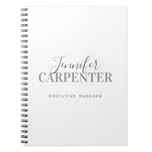 プロフェッショナル エレガント モダン ミニマリスト シンプル ノートブック (正面)