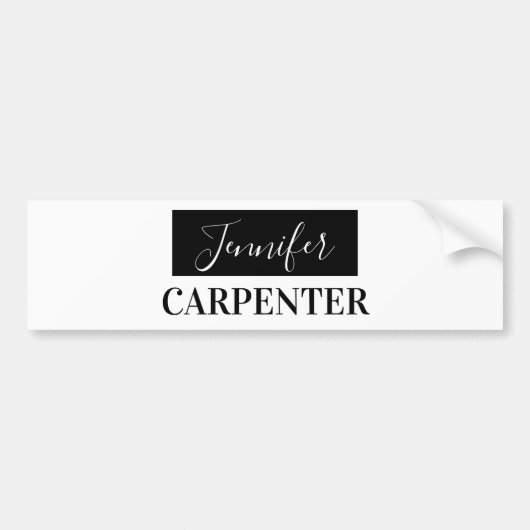 プロフェッショナル エレガント モダン ミニマリスト シンプル バンパーステッカー (正面)