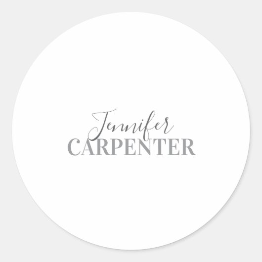 プロフェッショナル エレガント モダン ミニマリスト シンプル ラウンドシール (正面)