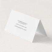 プロフェッショナル エレガント モダン ミニマリスト シンプル 名刺 (裏面)