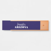 プロフェッショナル エレガント モダン ミニマリスト ダークブルー サインプレート (正面)