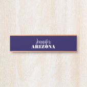 プロフェッショナル エレガント モダン ミニマリスト ダークブルー サインプレート (正面)