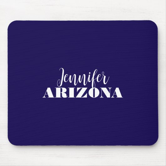 プロフェッショナル エレガント モダン ミニマリスト ダークブルー マウスパッド (正面)