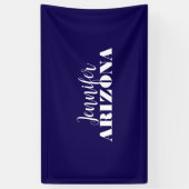 プロフェッショナル エレガント モダン ミニマリスト ダークブルー 横断幕 (縦)