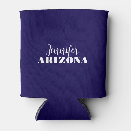 プロフェッショナル エレガント モダン ミニマリスト ダークブルー 缶クーラー (正面)