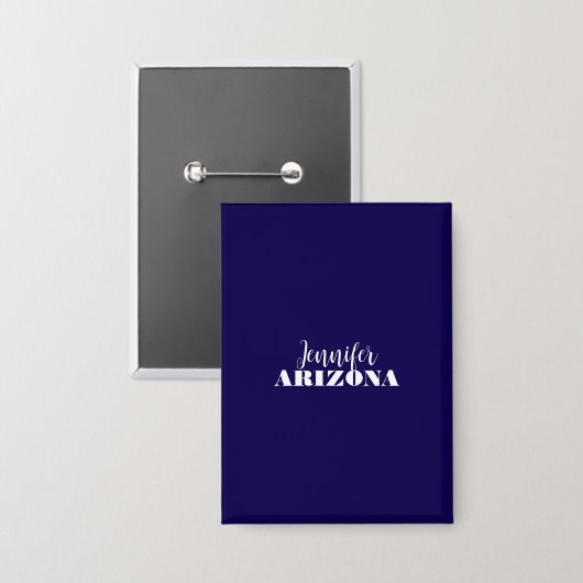 プロフェッショナル エレガント モダン ミニマリスト ダークブルー 缶バッジ (正面/裏面)