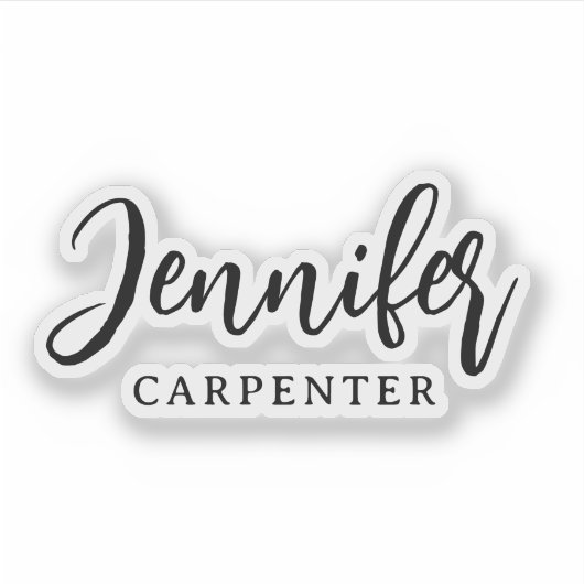 プロフェッショナル・エレガント・モダン・ミニマリスト・ネーム シール (正面)