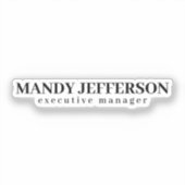 プロフェッショナル・エレガント・モダン・ミニマリスト・ネーム シール (正面)