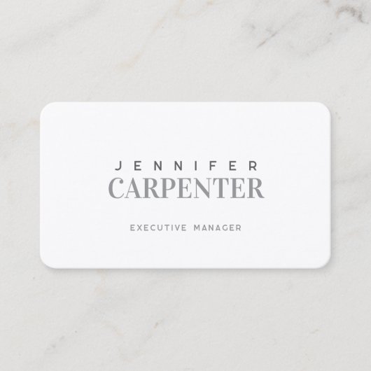 プロフェッショナル エレガント モダン ミニマリスト プレーン シルク 名刺 (正面)