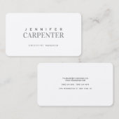 プロフェッショナル エレガント モダン ミニマリスト プレーン シルク 名刺 (正面/裏面)