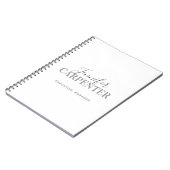 プロフェッショナル エレガント モダン ミニマリスト プレーン ノートブック (左側)