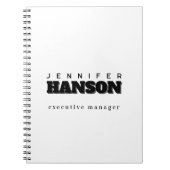 プロフェッショナル エレガント モダン ミニマリスト プレーン ノートブック (正面)