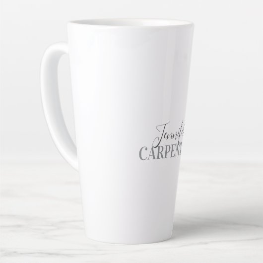 プロフェッショナル エレガント モダン ミニマル シンプル カフェラテマグ (左アングル)