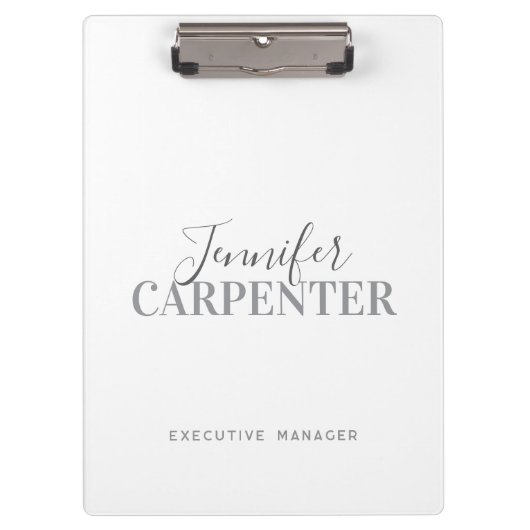 プロフェッショナル エレガント モダン ミニマル シンプル クリップボード (正面)
